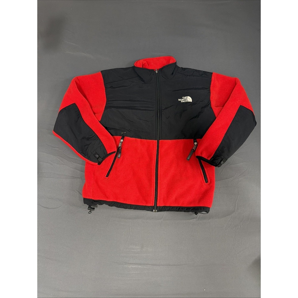 The North Face Jacket Boys Large Red Denali Fleece Polartec Full Zip Hiking